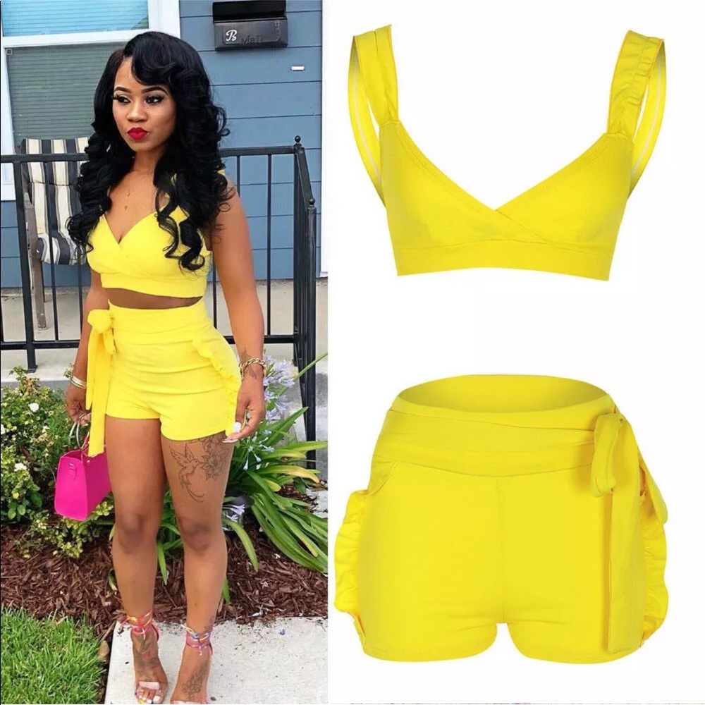 Crop top and shorts set